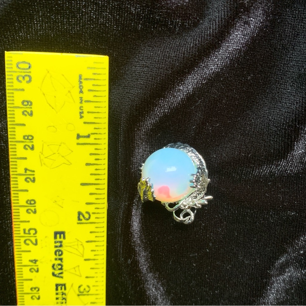 Silver Tone Dragon Opal Pendant - Picture 3 of 3